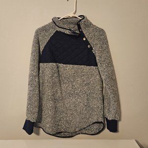 Women's fleece snap button sweater